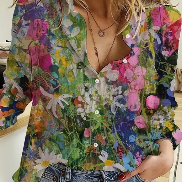 Tops - NWT! Floral Multicolor Women's Top